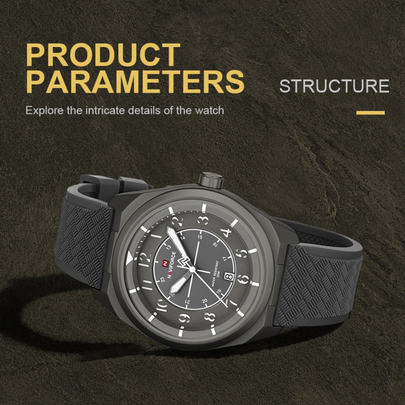Watches Not Smartwatch - Zegarek męski NAVIFORCE kwarcowy z kalendarzem,