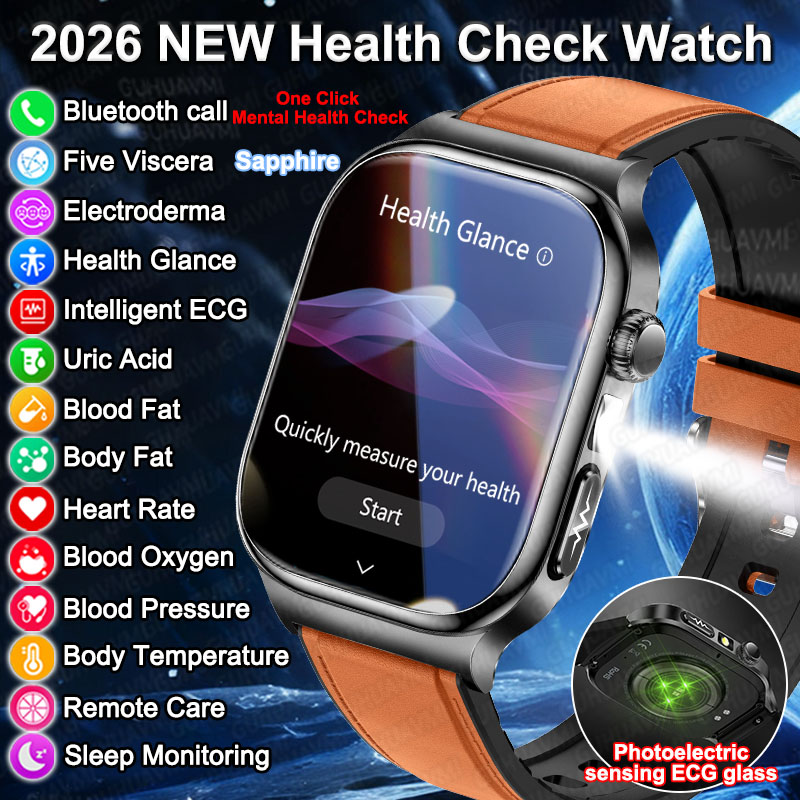 Smartwatch Square Watches For Men - Inteligentny zegarek 2026 z precyzyjną diagnostyką,