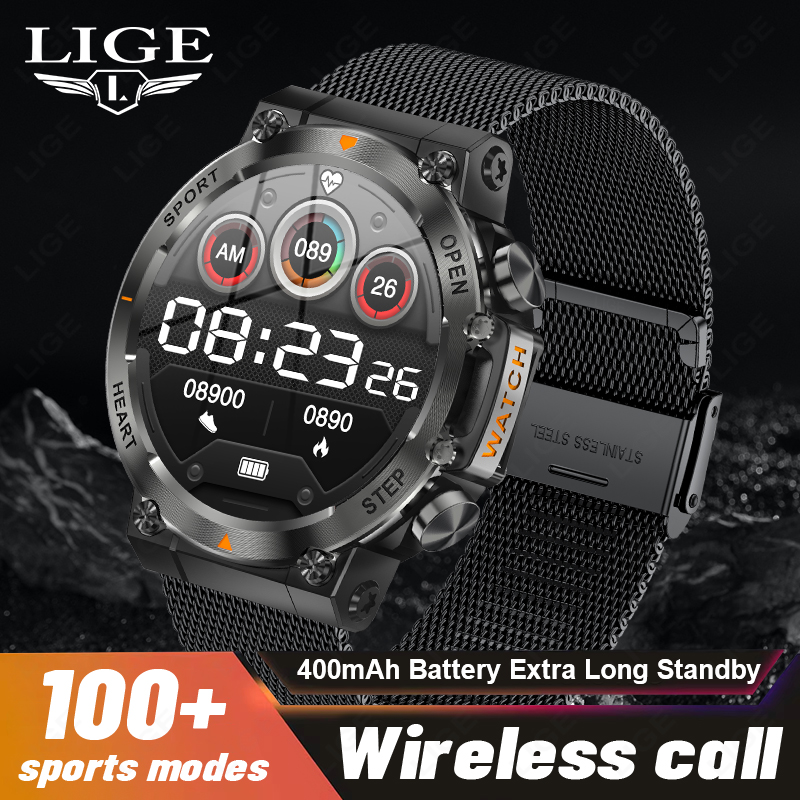 Smartwatch Watches For Sale - LIGE Męskie Smartwatche Wytrzymałe Zewnętrzne Zegarki