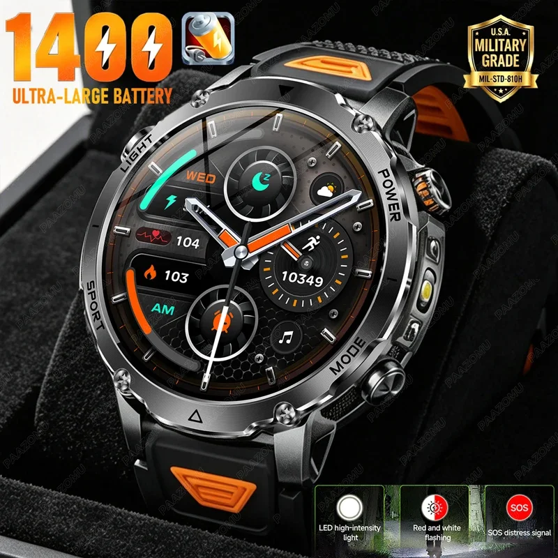 Smartwatch Watches Brands For Men - Smartwatch Brand+ z dużą baterią 1400mAh
