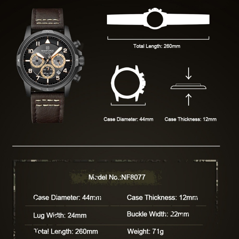 Zegarki NAVIFORCE Fashion Quar – Watches Not Smartwatch recenzja i cena