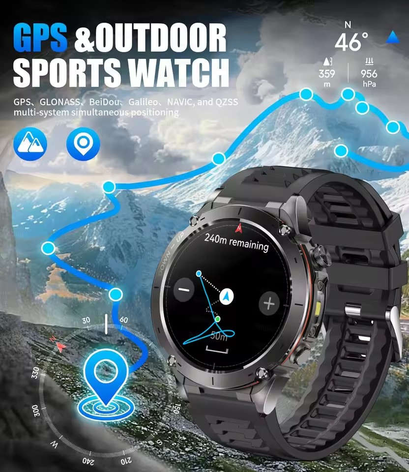Nowy męski smartwatch z GPS, l – Smartwatch Watches Brands For Men recenzja i cena