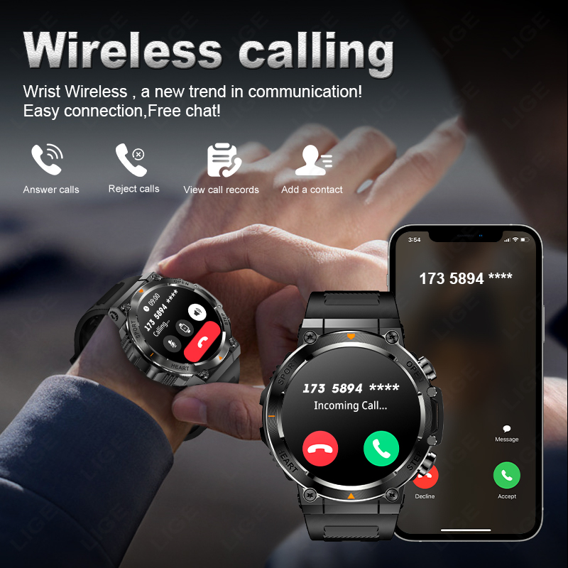 LIGE Męskie Smartwatche Wytrzy – Smartwatch Watches For Sale recenzja i cena