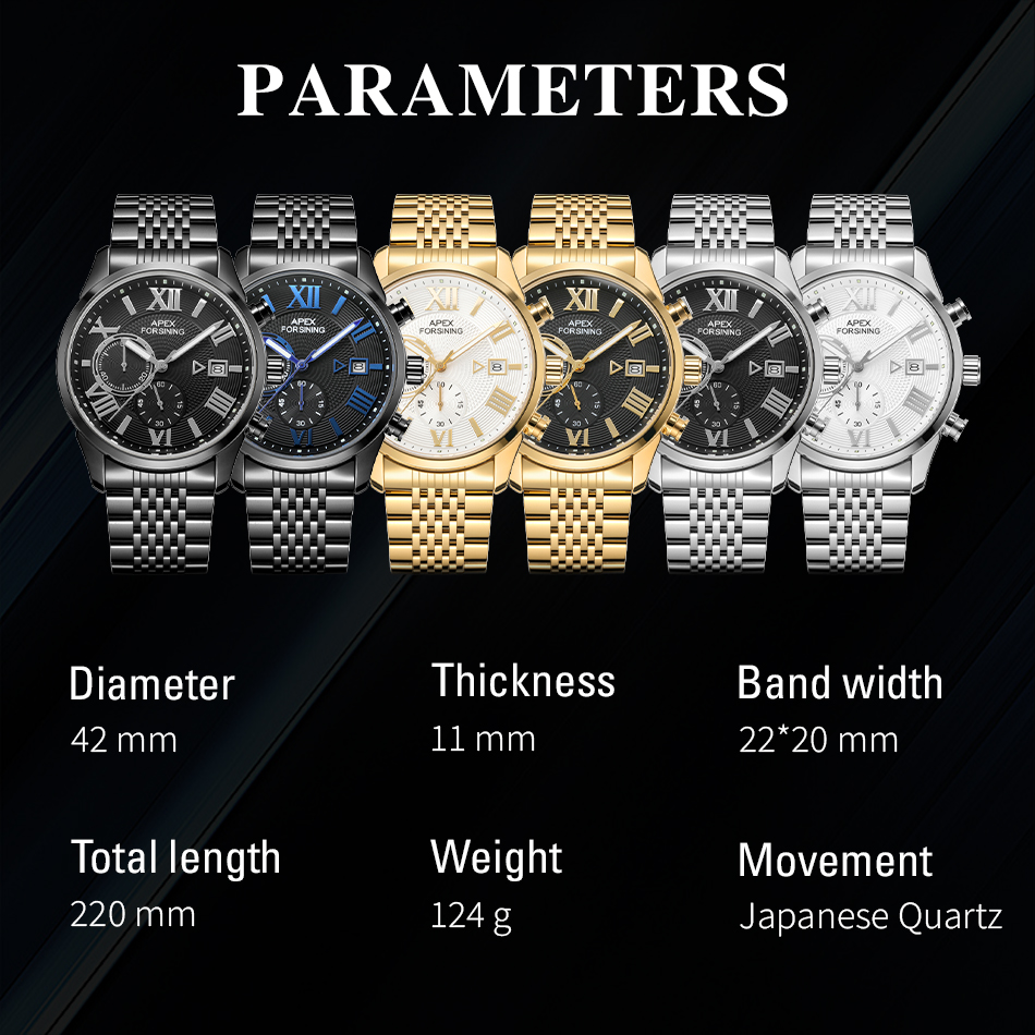 Zegarek męski Forsining AF2502 – Smartwatch Watches Brands For Men recenzja i cena