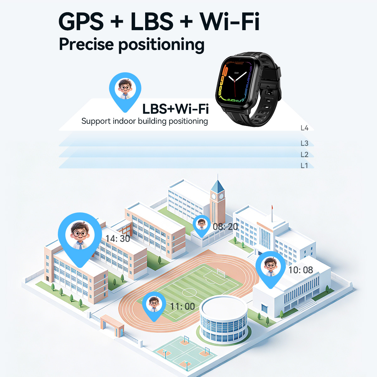 HOCO Y108 1.69-calowy zakrzywi – Smartwatch Watches Kids recenzja i cena