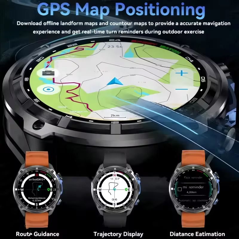 Nowy Wojskowy Smartwatch z Map – Smartwatch Watches Brands For Men recenzja i cena