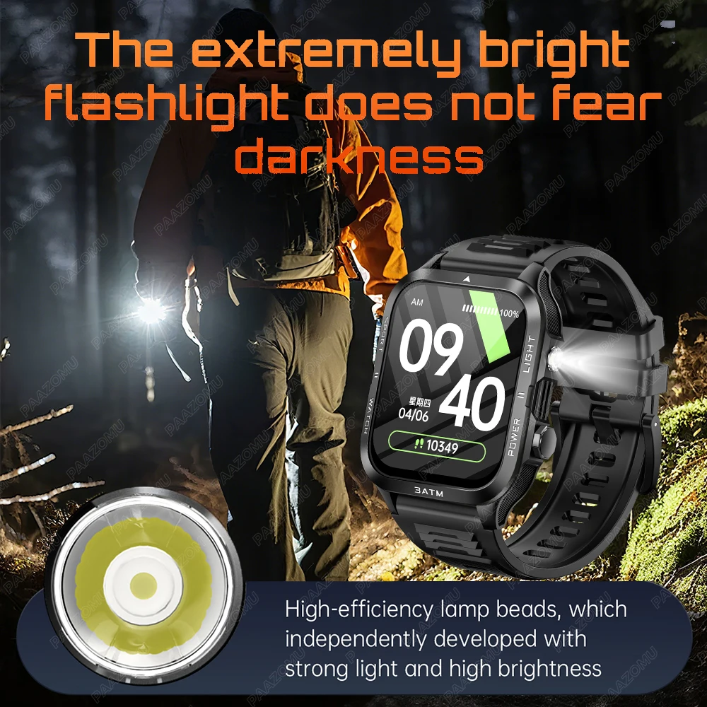 Inteligentny zegarek wojskowej – Smartwatch Square Watches For Men recenzja i cena