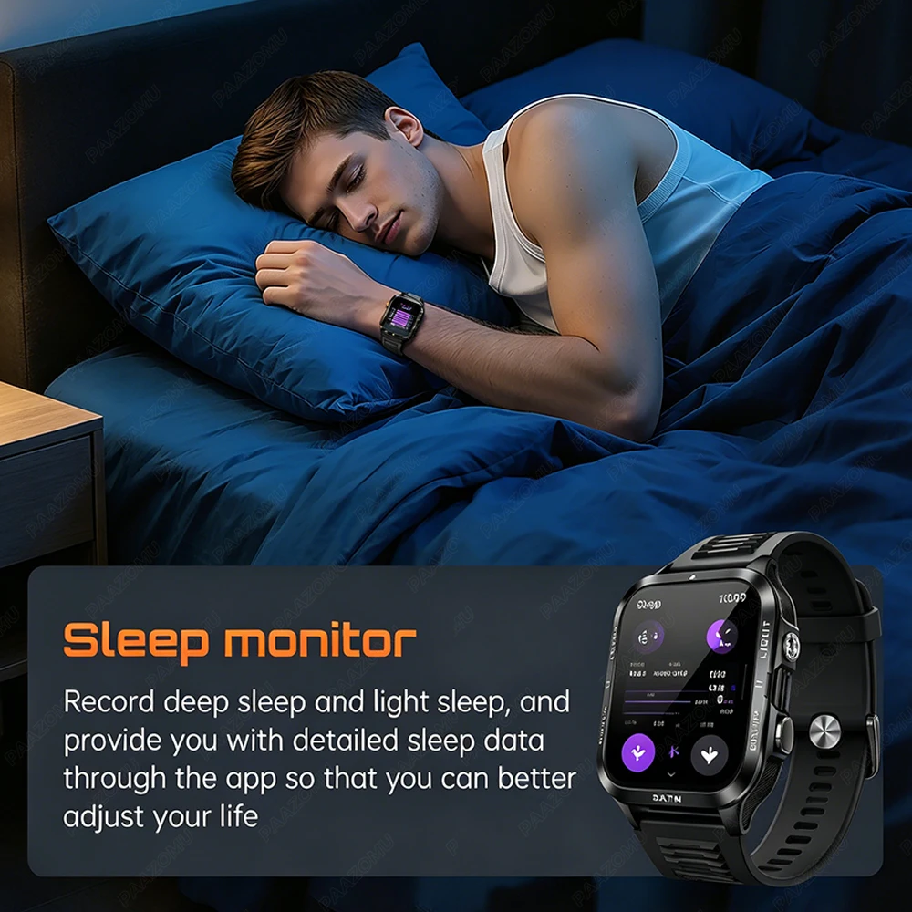 Inteligentny zegarek wojskowej – Smartwatch Square Watches For Men recenzja i cena